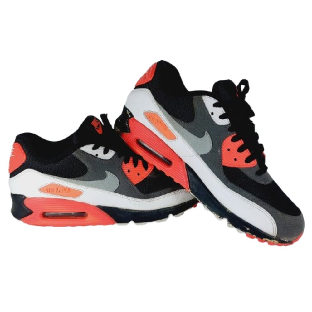 Nike Air Max 90 OG Men's Reverse Infrared Leather Lace-Up Sneaker Shoes Size 12
